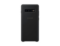 Луксозен силиконов гръб ТПУ ултра тънък Silicone Cover оригинален EF-PG975TBEG за Samsung Galaxy S10 Plus G975 черен